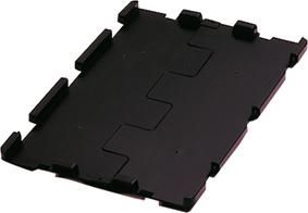 Klappdeckel schwarz f.Transport-Stapelkasten B600xT400 mm VE 4 Stk. LA-KA-PE