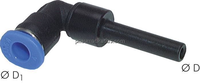 Winkel-Steckanschluss mit 3mm Stecknippel, IQS-Mini