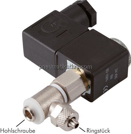 Hohlschrauben-Magnetventil G 1/8-6 x 4, 2/2-Wege, 24 V=