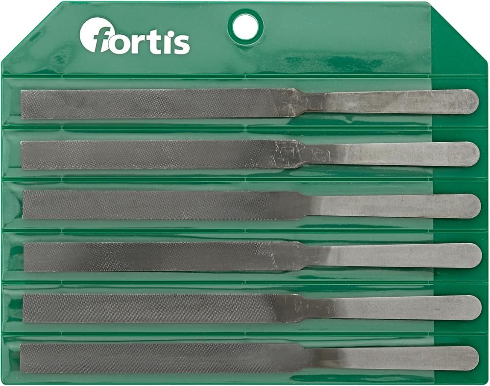 Kontaktfeilensatz 150mm 6tlg., Hieb 2 ohne Heft in Kunststofftasche FORTIS