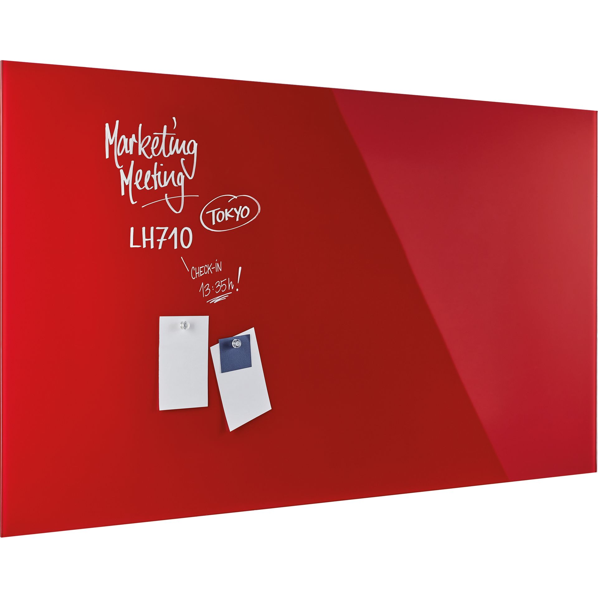 Design-Glasboards magnetisch rot