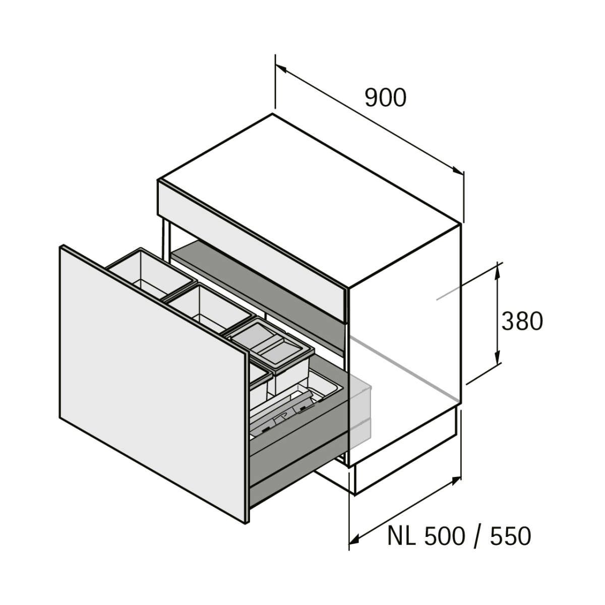 ABFALLSYSTEM BASE F. AT NL 500/900