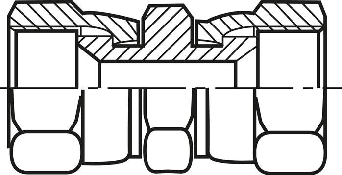 Gerader Verbinder JIC, UNF 7/16"-20-UNF 7/16"-20