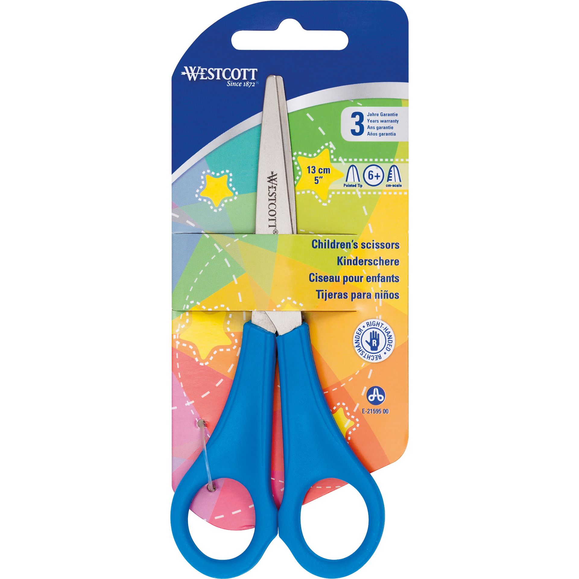 Kinderschere 13cm 5 Zoll spitz blau