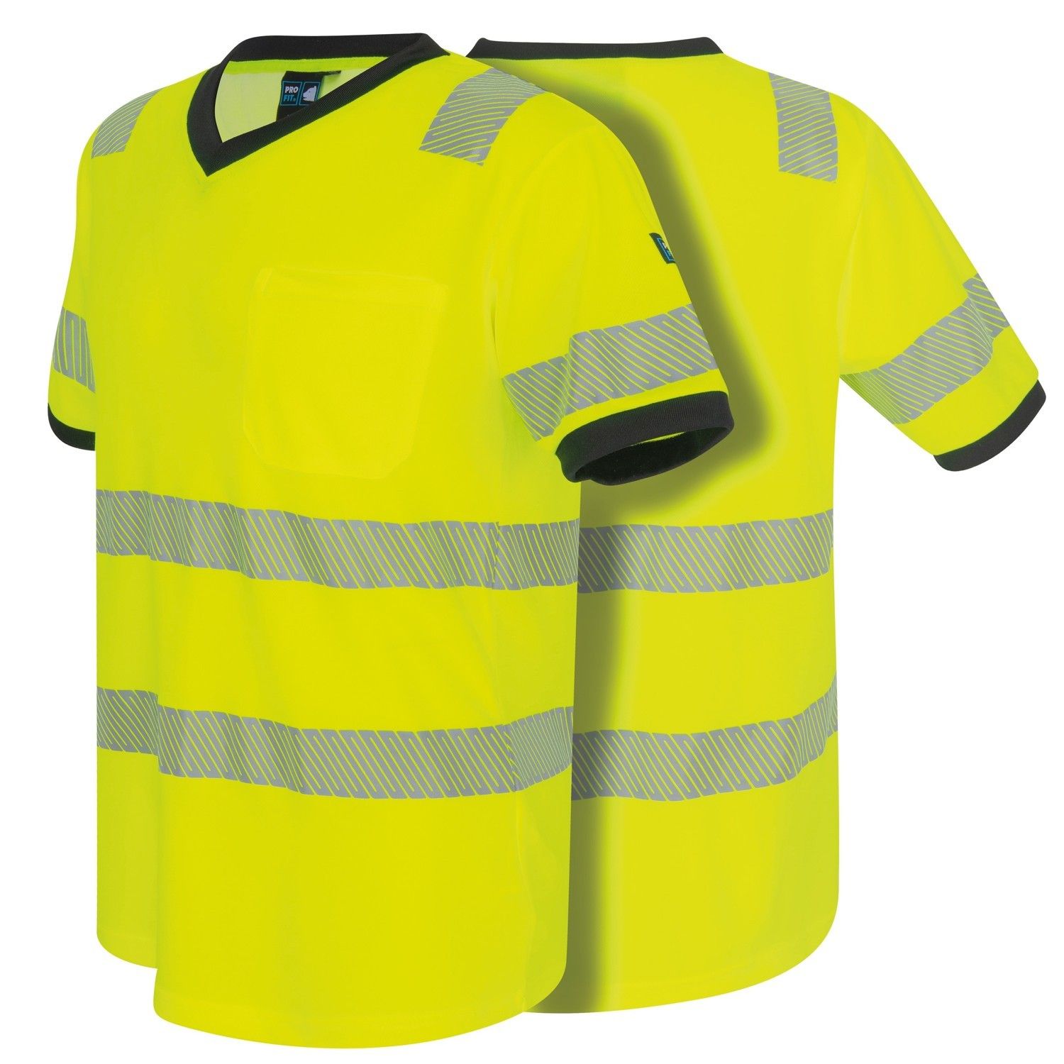 WARNSCHUTZ T-SHIRT mit UV-Schutz, neongelb, Gr. S