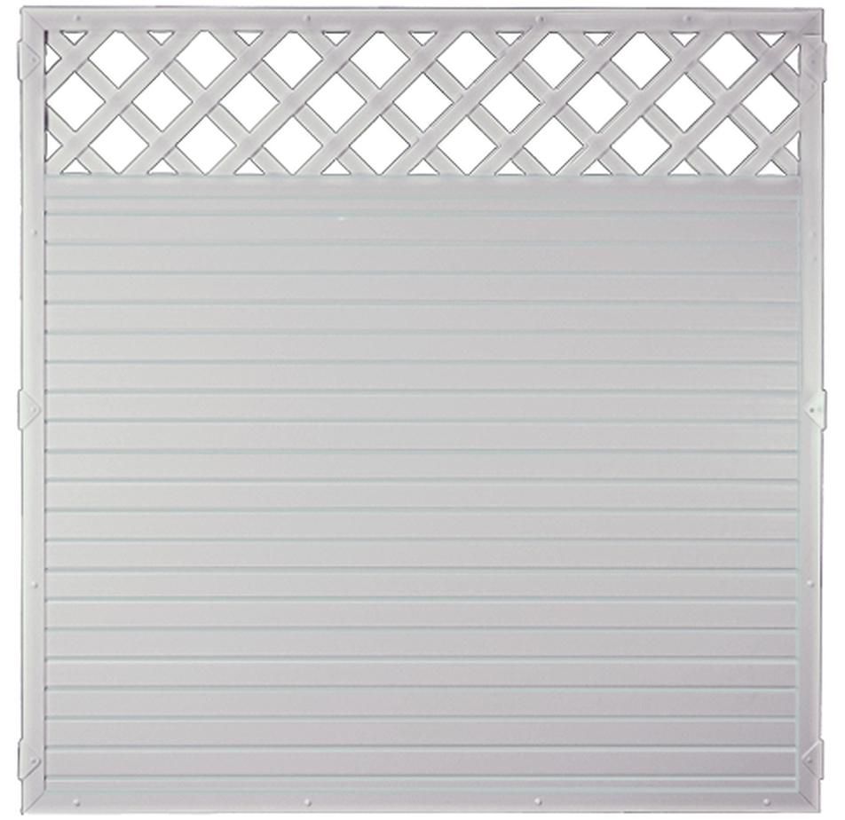LIGHTLINE KS-Zaun Ranki 180 x 180 cm Füllung / Rahmen WEISS