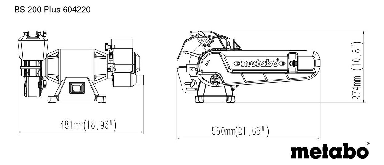 METABO Kombi-Bandschleifmaschine, 230V