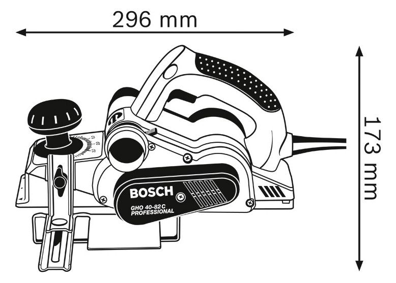 BOSCH Handhobel im Koffer, 82mm