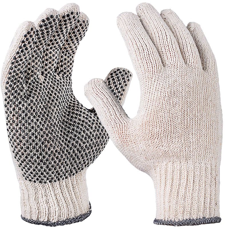 Strickhandschuhe, grob,natur, einseitig Noppen 10