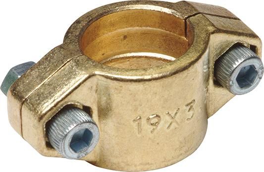 Klemmschalen 2-tlg. 1 1/4", Messing