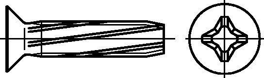 Senkschrauben-Schneidschr. M 5 X 10 Din7516D-H