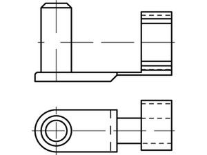 ART 88752 ES-Bolzen ES 6 x 12 Stahl gal Zn, f. Gabelköpfe gal Zn S