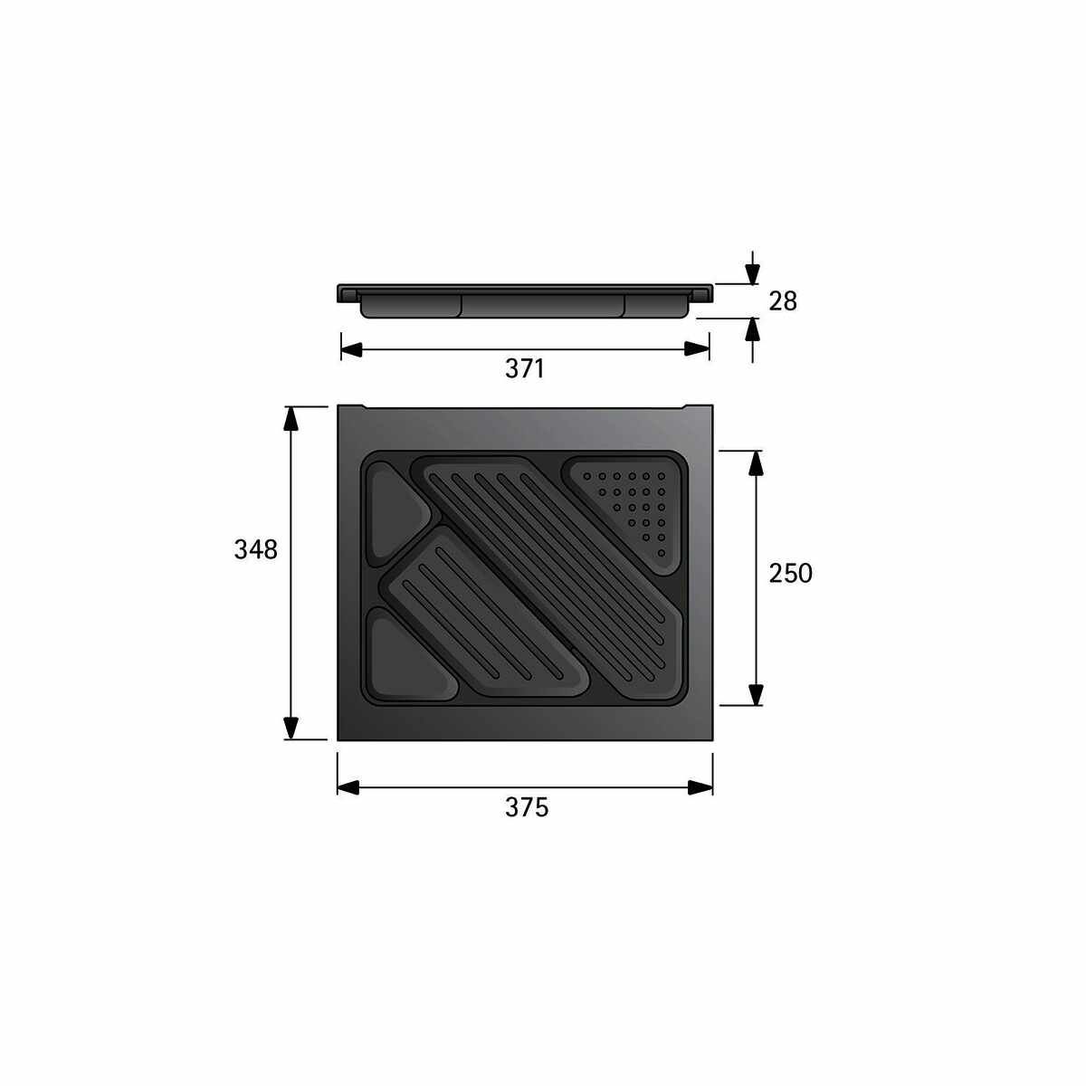 Schreibmat.Auszug Schwarz PVC Minicont.