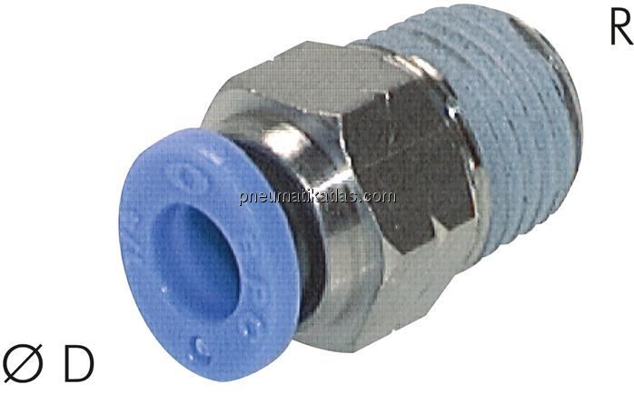 Gerader Steckanschluss UNF 10-32-1/8" (3,17 mm), IQS-Inch