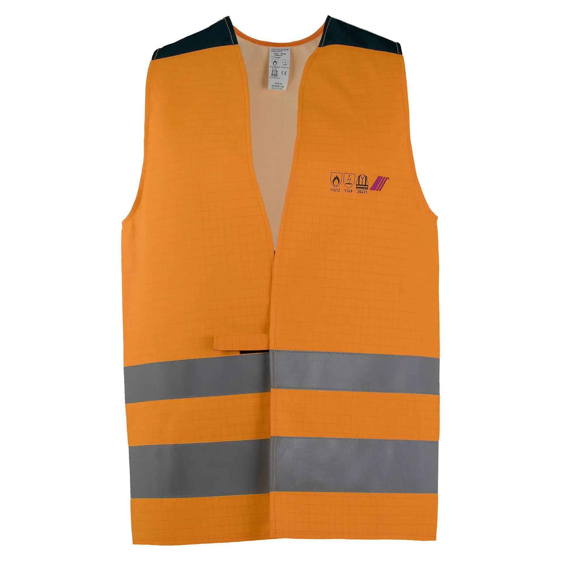 Multinorm Warnschutzweste 13308WE, orange/blau, Gr. S