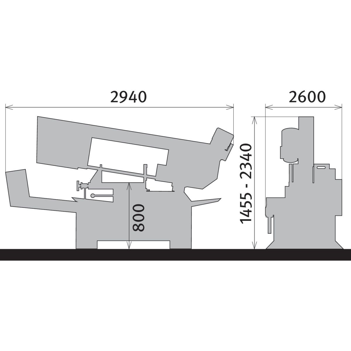 Vollautomatische Schwenkrahmen-Metallbandsäge Metallkraft BMBS 360x500 CNC-G