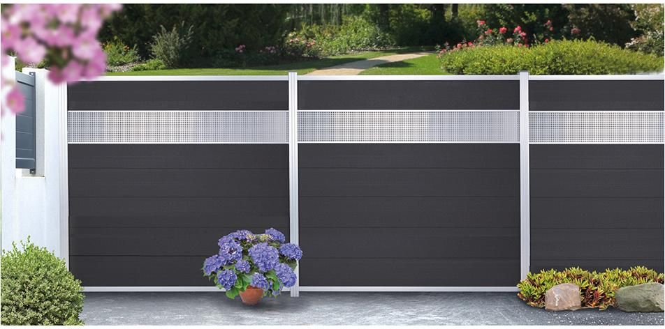 TJÖRN-Serie Gitterfüllung, SILBER 6 x 206 x 1793 mm WPC-Steckzaunsystem