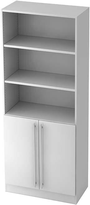 Kombiregalschrank 4 FB Weiß B 80cm
