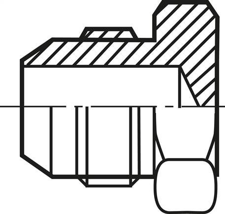 HD-Verschlussstopfen UNF 7/16"-20(JIC), Stahl verzinkt