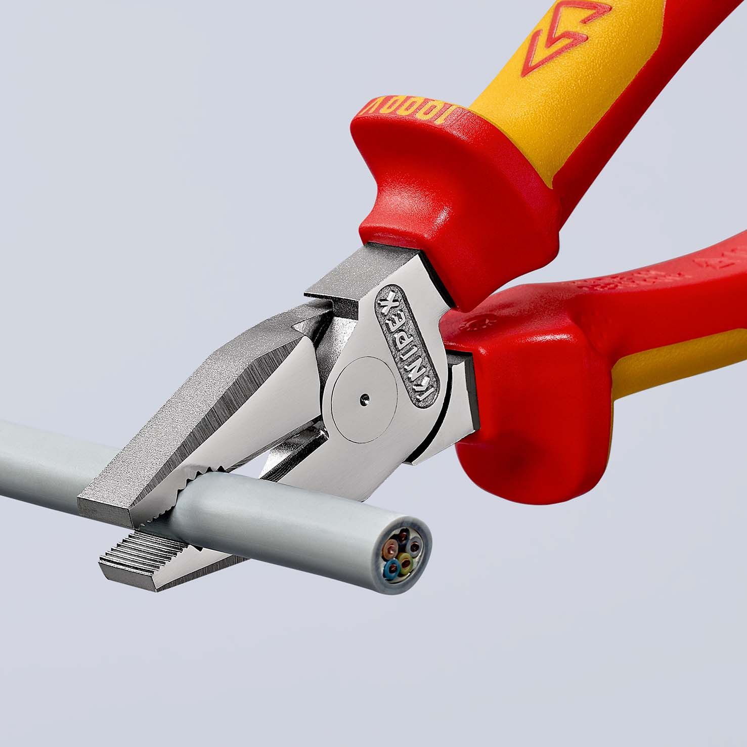 KNIPEX Kraft-Kombizange isoliert mit Mehrkomponenten-Hüllen,
