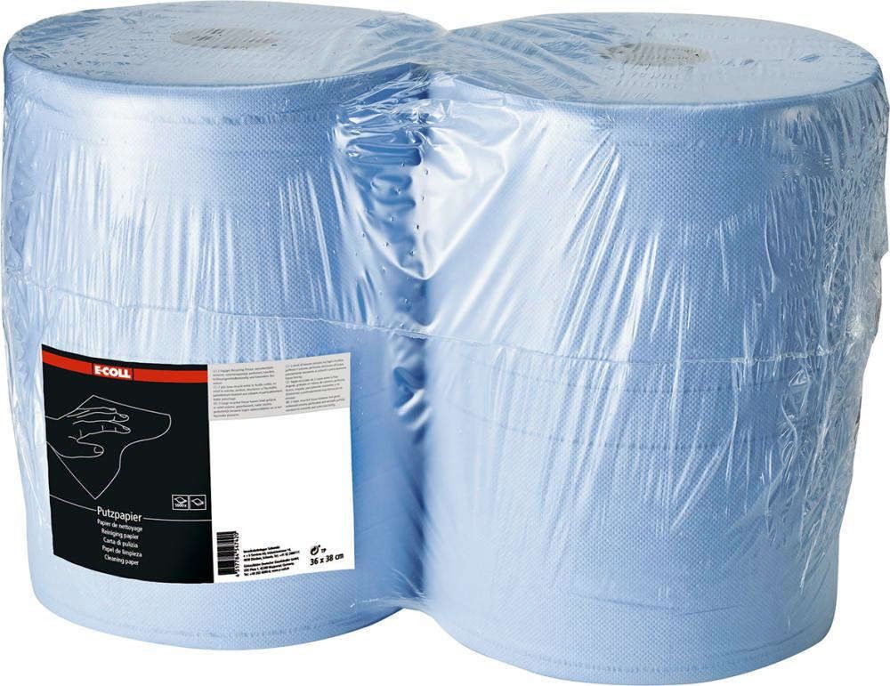 Putzpapier blau, 2-lagig,1.000 Blatt 38x36cm E-COLL
