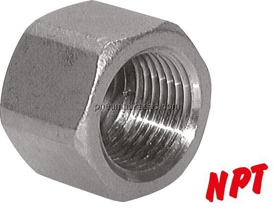 Verschlusskappe NPT 1/2", 1.4408