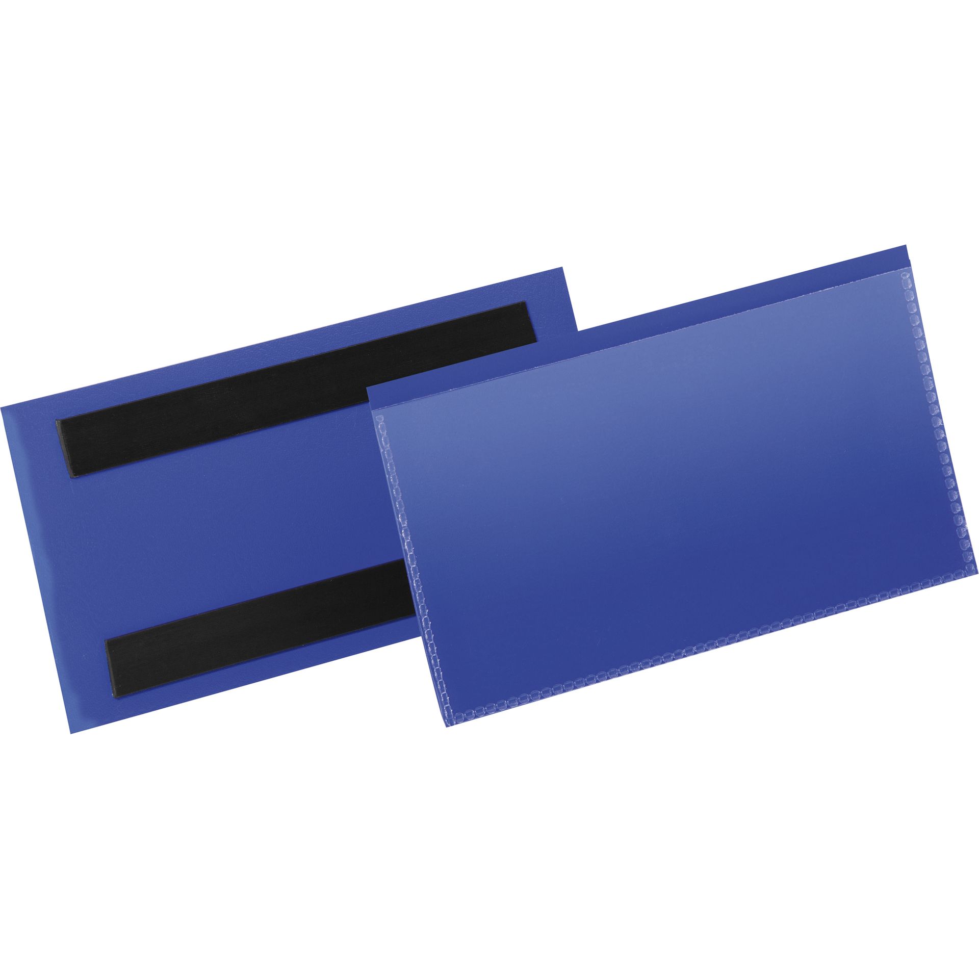 Etikettentasche 150x67mm magn. d.bl 50 St./Pack.