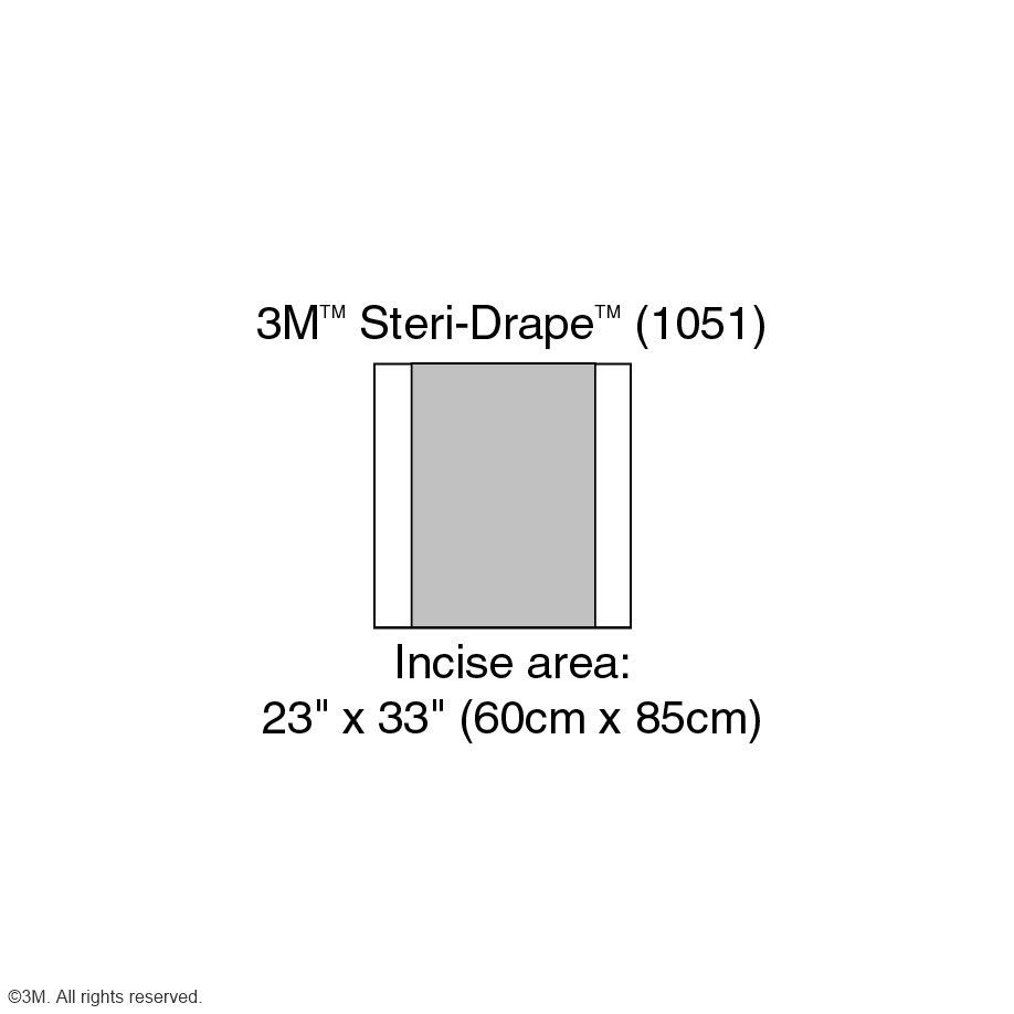 3M Steri-Drape 1 Inzisionsfolien82 x 85 cm (10 Stck.)Inzisionsfeld 60 x 85 cmVE = 4 Pack