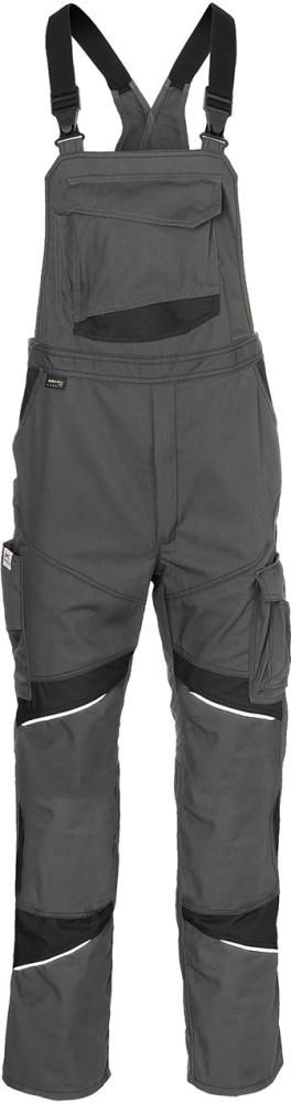 Latzhose, anthrazit/schwarz, Gr.40 ACTIVIQ cotton+