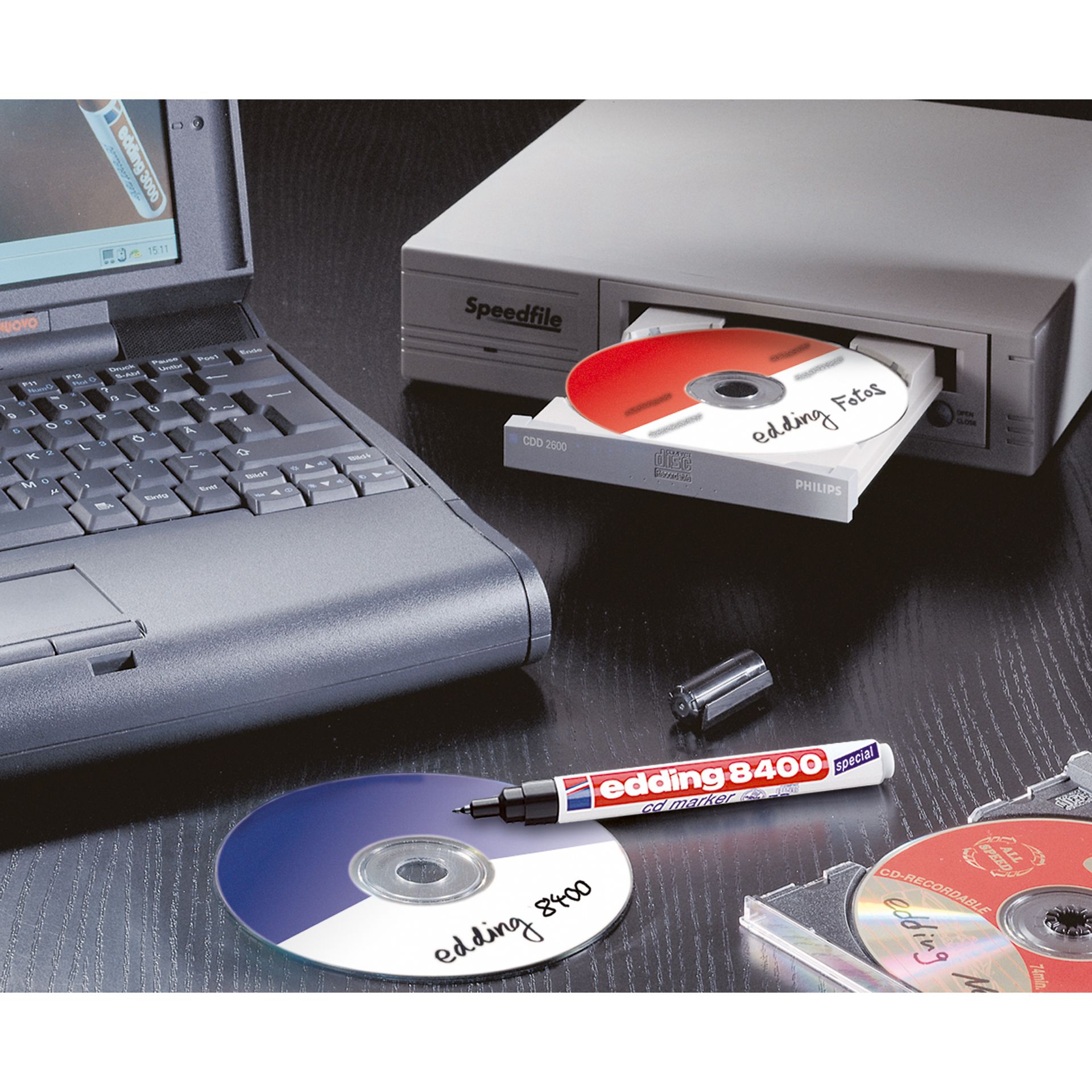 CD/DVD-Marker 8500 1mm Rundspitze sw