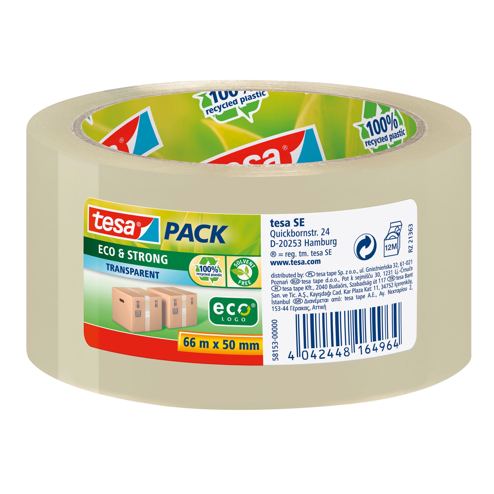 Packband Eco & Strong 50mmx66m transparent