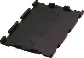 Klappdeckel schwarz f.Transport-Stapelkasten B400xT300 mm VE 4 Stk. LA-KA-PE