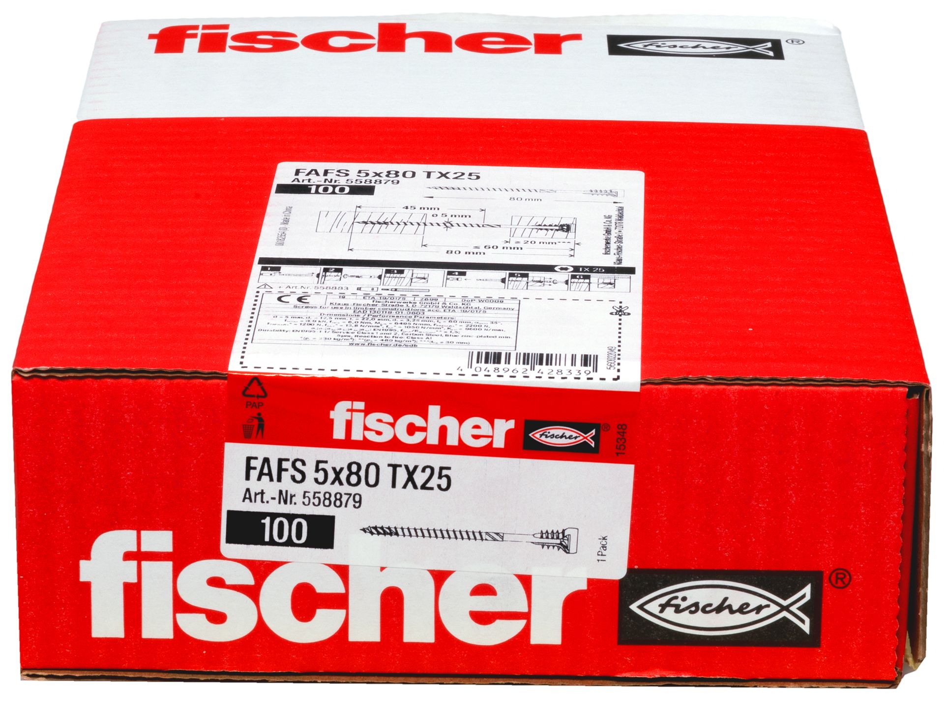 Justierschraube FAFS 5,0x80 TX25 100