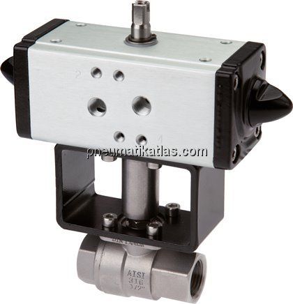 ES-Kugelhahn mit pneumatischem Antrieb, Rp 3/8"