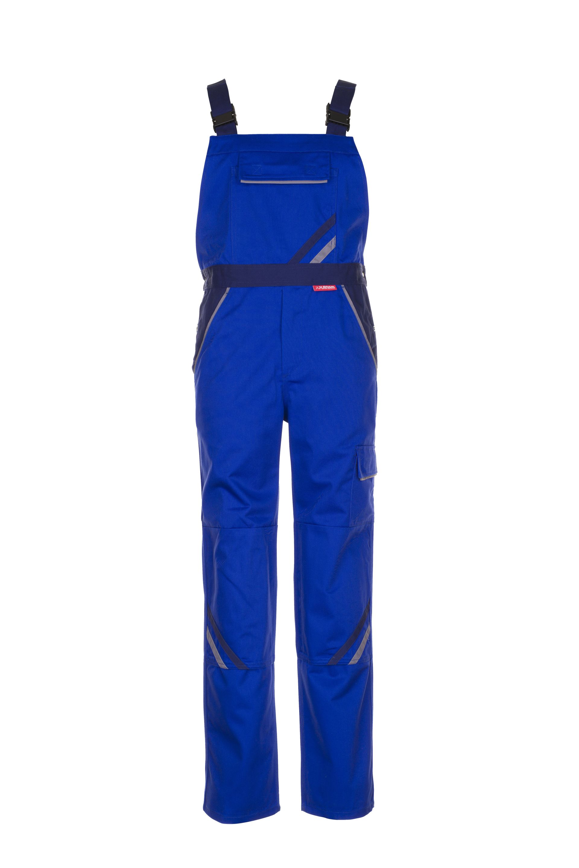 Planam Latzhose Highline kornblumenblau/marine/zink Gr. 24