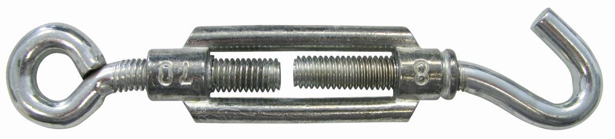 Spannschlösser mit Haken und Öse Eisen verzinkt M 6 x 60 mm