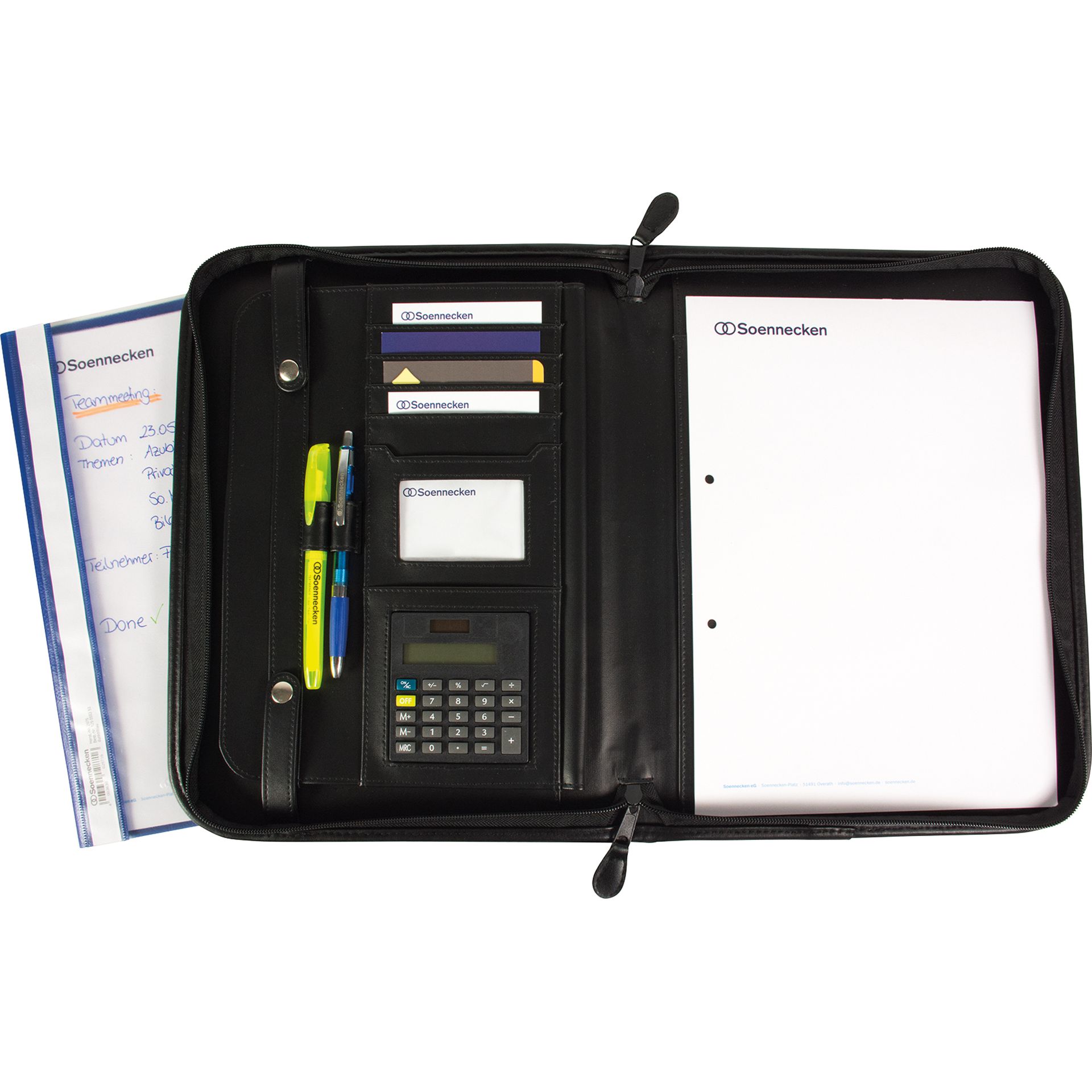 Schreibmappe Dortmund Leder schwarz