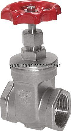 Muffen-Absperrschieber, Edelstahl, G 1/2", PN 16