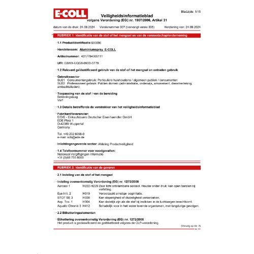 Aluminiumspray 800 400ml E-COLL