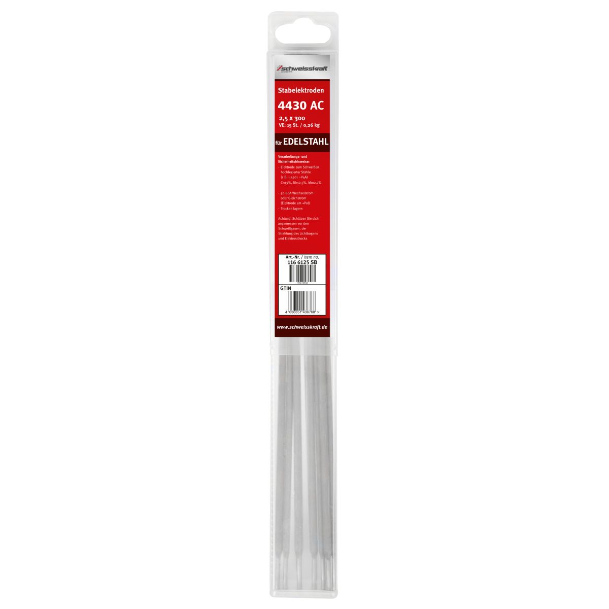 Stabelektrode Schweisskraft 4430 AC 2,5 x 300 mm / SB