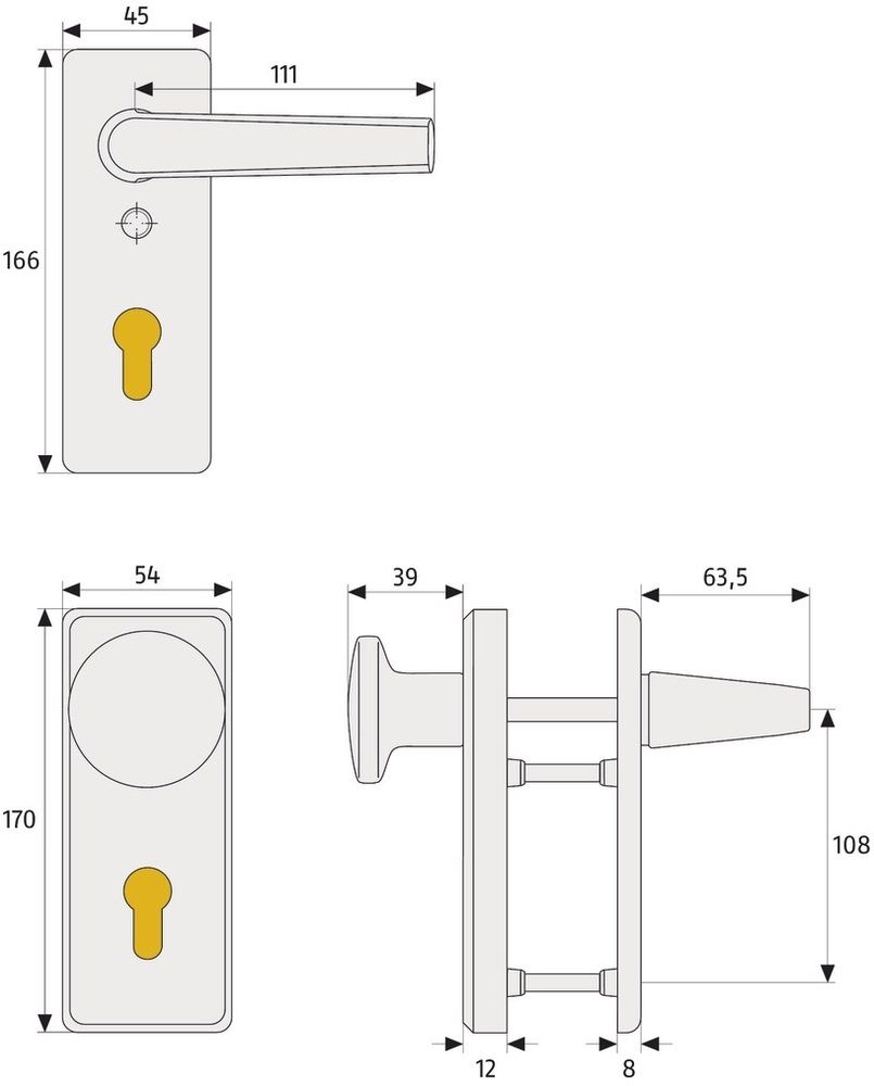 ABUS Schutzbeschlag "KKT512 F1 b. Dr. FS EK"