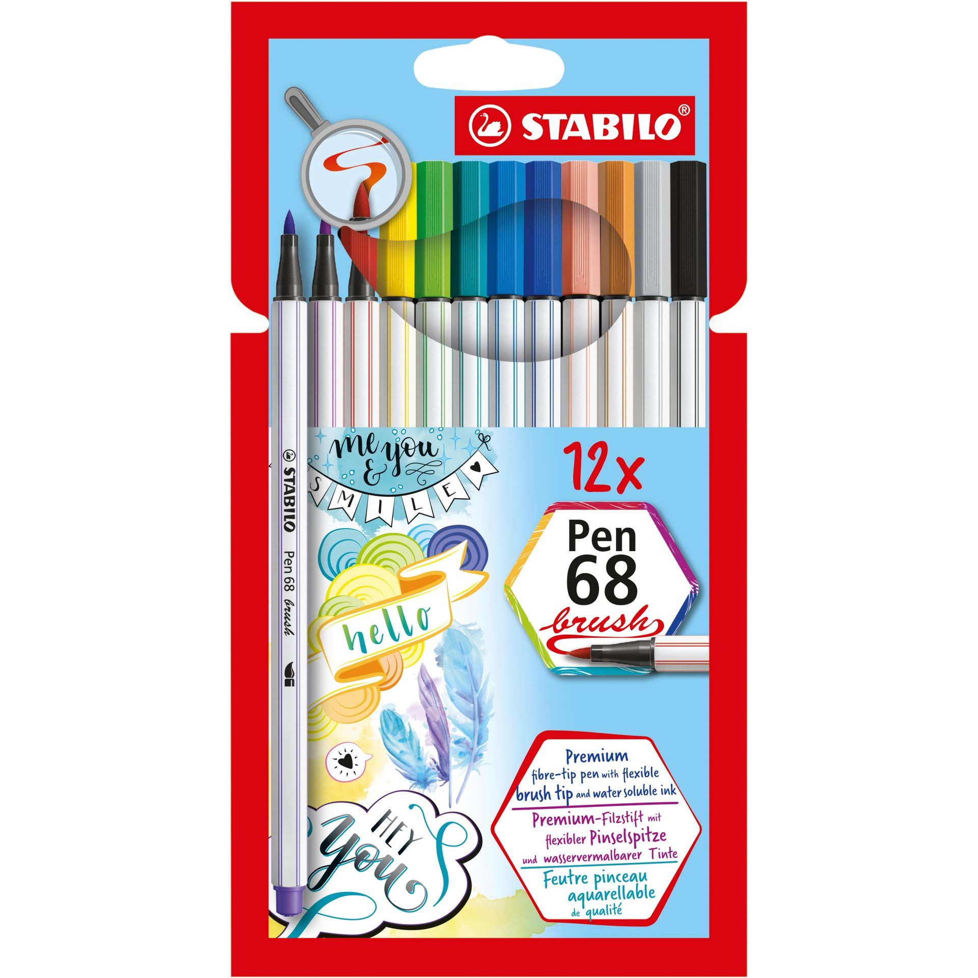 Fasermaler Pen 68 brush sort 12St.