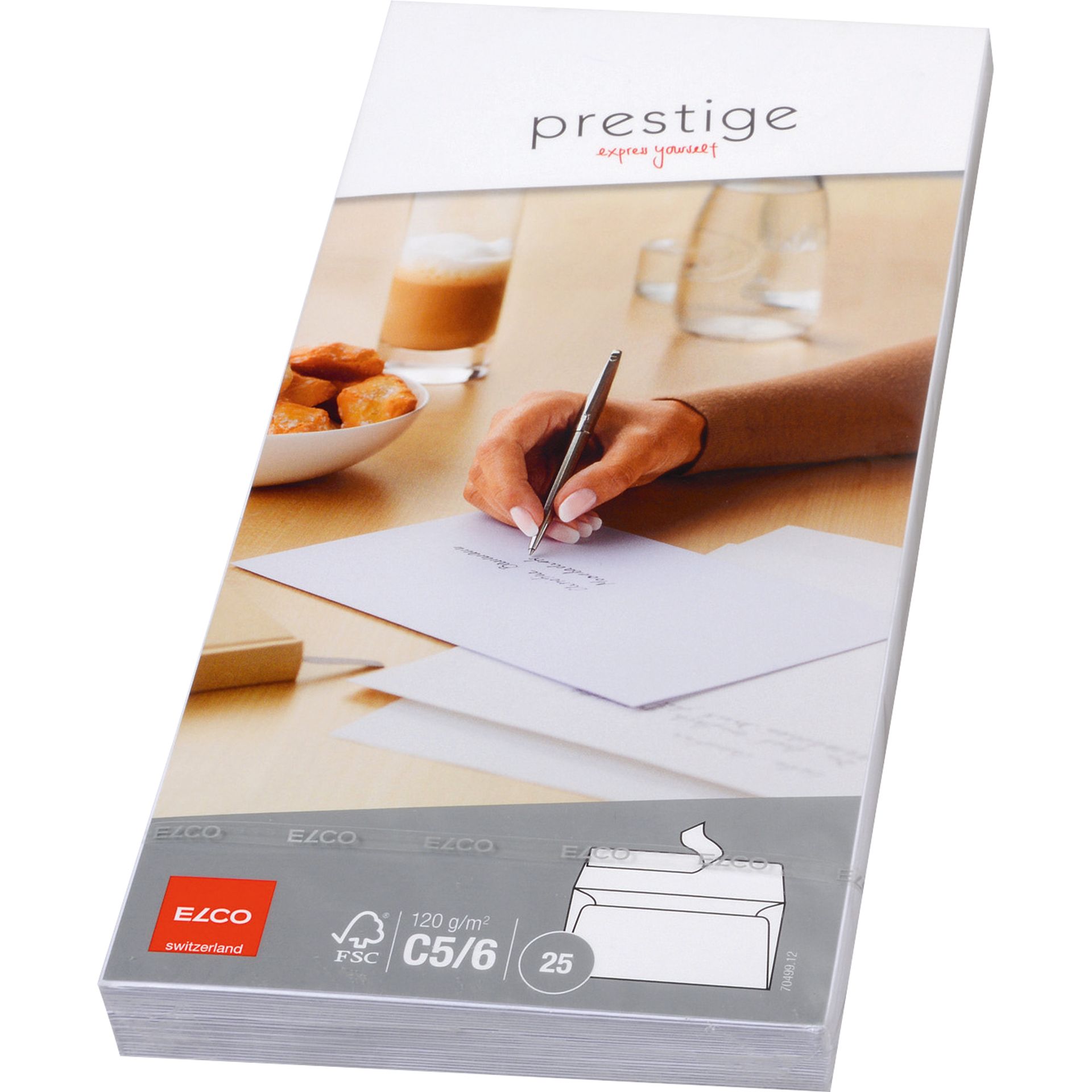 Briefumschlag Prestige C5/6 oF hk hochweiß 25 St./Pack.