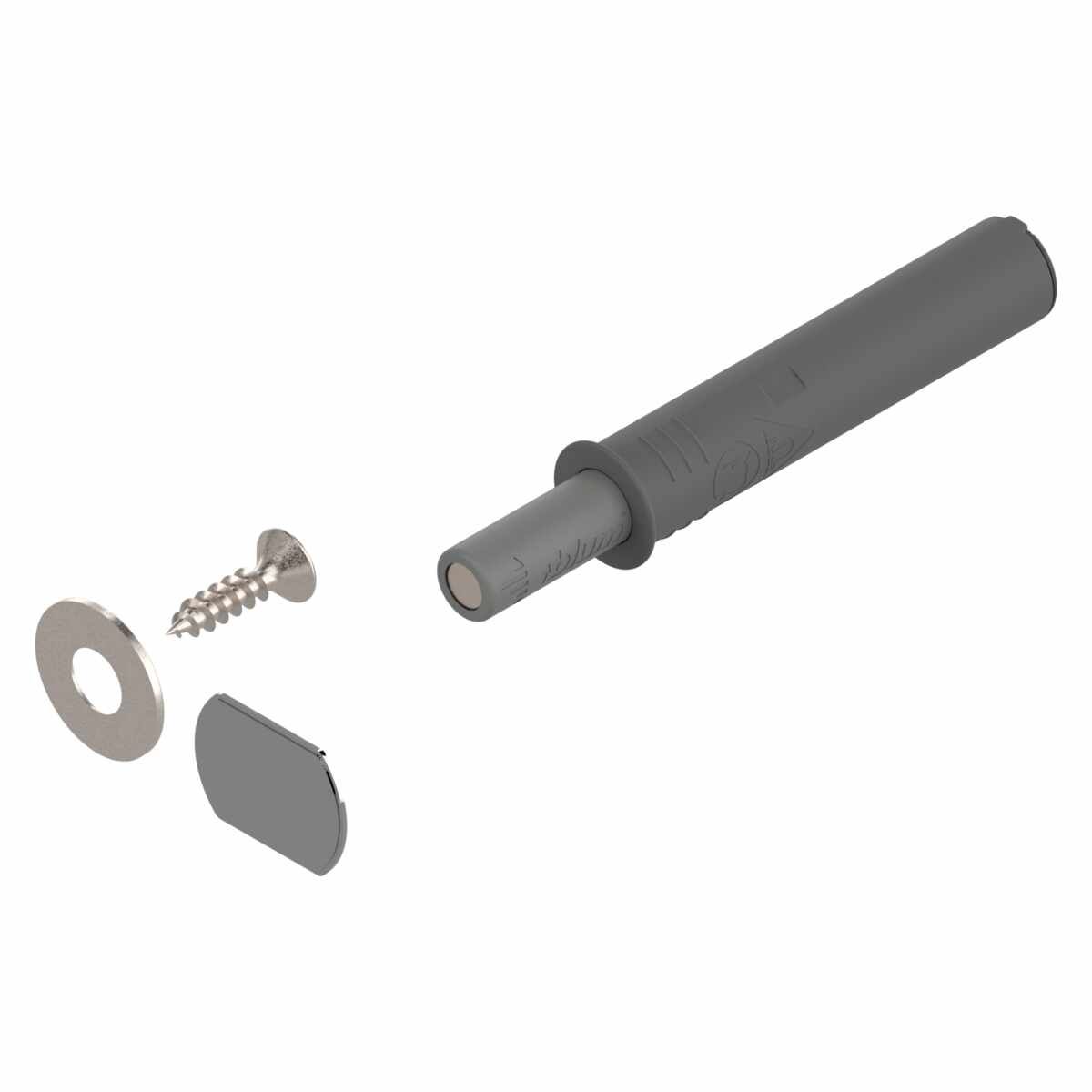 TIP-ON Einheit für Türen (Set), Kurzversion, mit Magnet, R7036 platingrau