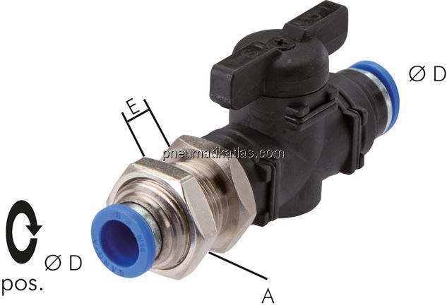 Schott-Absperrhahn 6mm, IQS-Standard