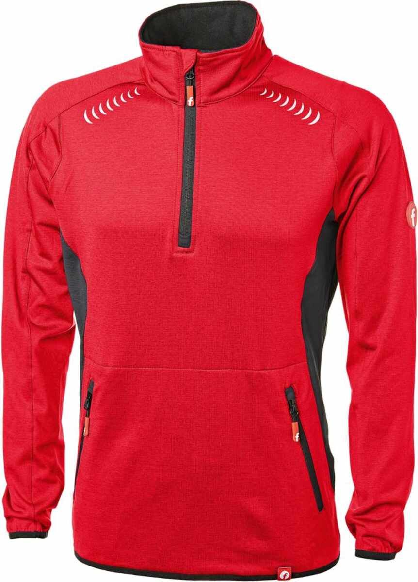 Tech-Fleecepullover rot/schwarz meliert Gr. 2XL Fortis Elements