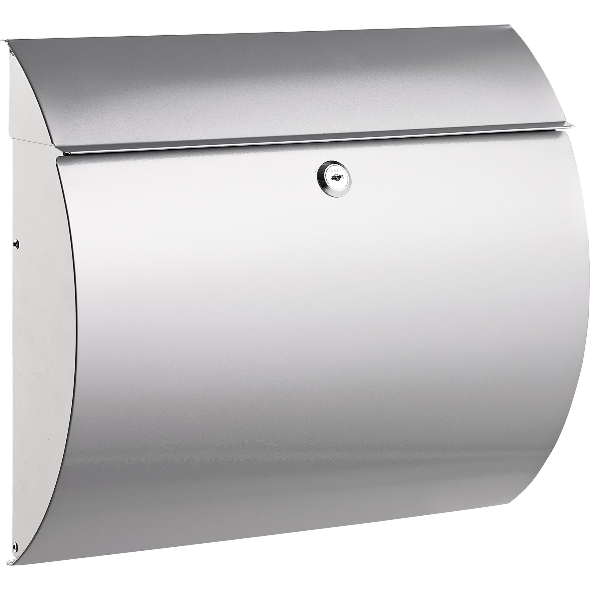 Briefkasten 37,5x33x12cm Metall silber