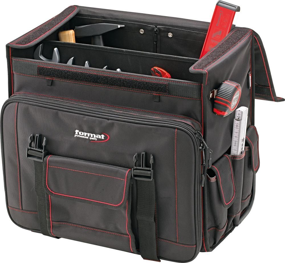 Werkzeugtasche mit Rollen und Teleskopgriff 460x340x450mm Nylon FORMAT