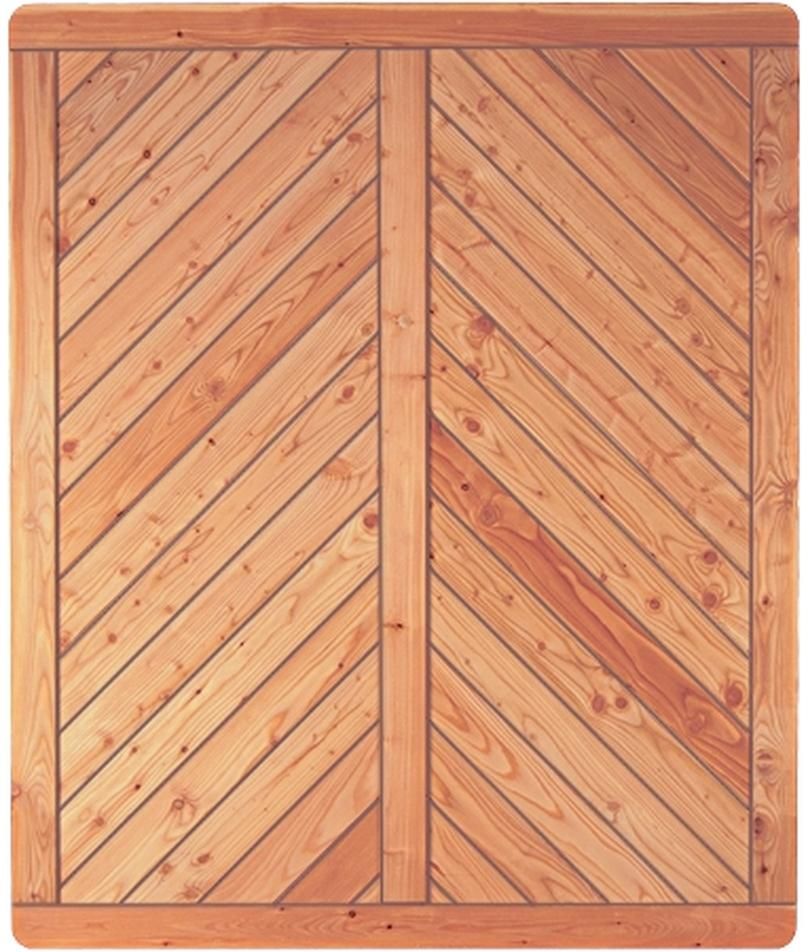 SKAGEN-Serie Lärche 150 x 180 cm Rahmen 44/88 mm, Profilbretter 18/125 mm