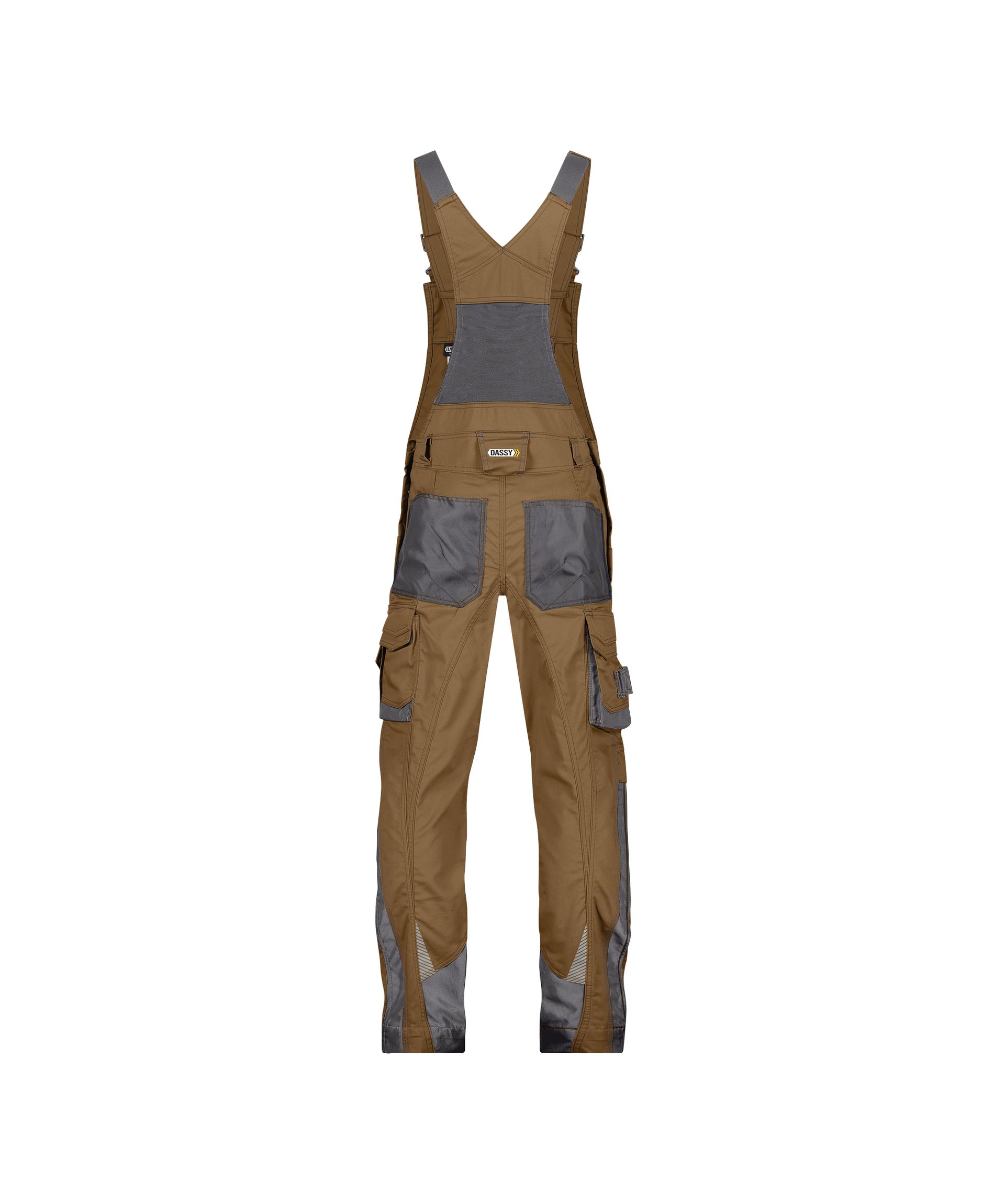 DASSY® Voltic - Arbeitslatzhose mit Kniepolstertaschen - lehmbraun/anthrazitgrau, Gr. 53 - kurze Beinlänge